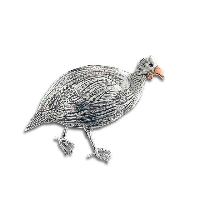 Original Pin/Pendant: Guineafowl - SS/Copper