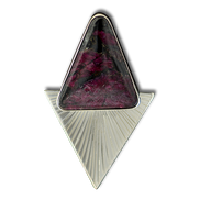 Eudialyte Pin or Pendant in Sterling