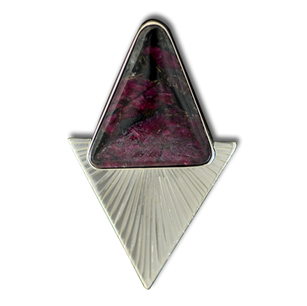 Eudialyte Pin or Pendant in Sterling