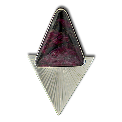 Eudialyte Pin or Pendant in Sterling
