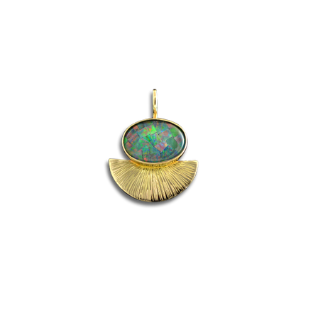 Opal Mosaic Pendant: 14K