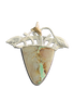 Variscite with Flower Pin/Pendant: SS/14K