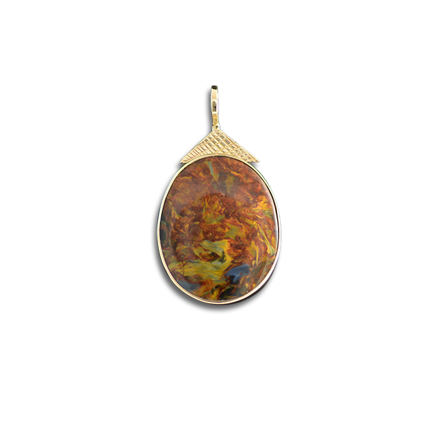 Pietersite Necklace: 14K