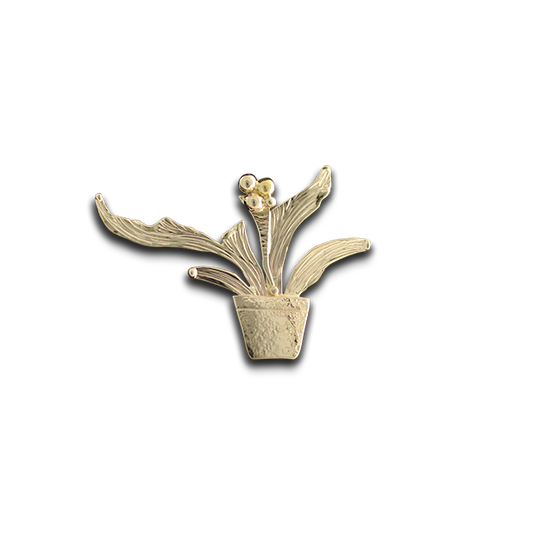 House Plant Necklace: 14K