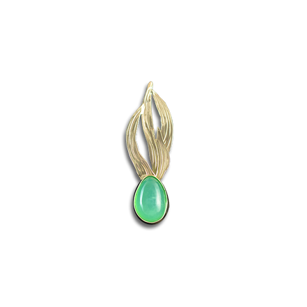 Chrysoprase Necklace: 14K