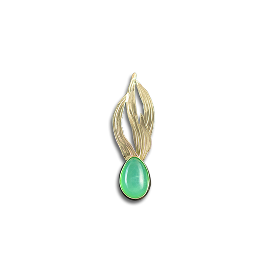 Chrysoprase Necklace: 14K