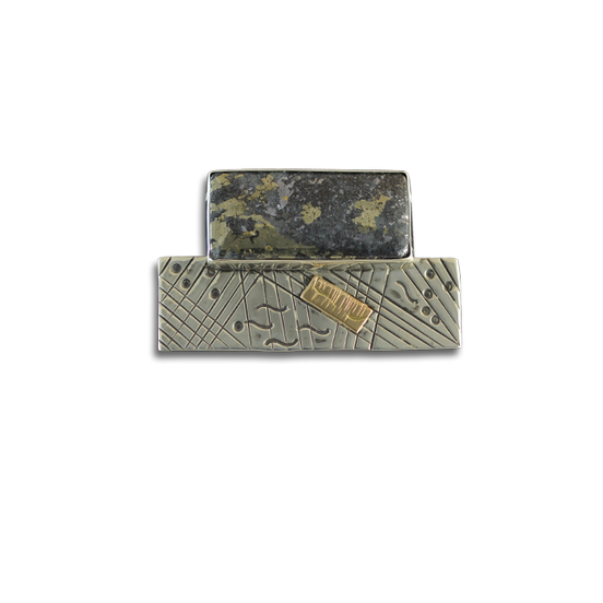 Pyrite Necklace:  Sterling Silver/14K Gold