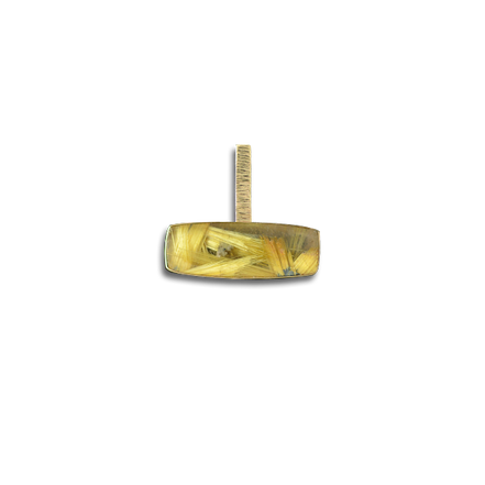 Contemporary Golden Rutilated Quartz Pendant