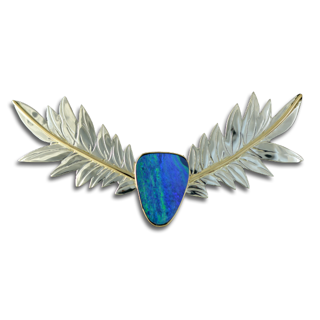 Original Slide: Fern - SS/14K/Boulder Opal