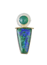 Azurite Malachite/Green Onyx Pin/Pendant: SS/14K
