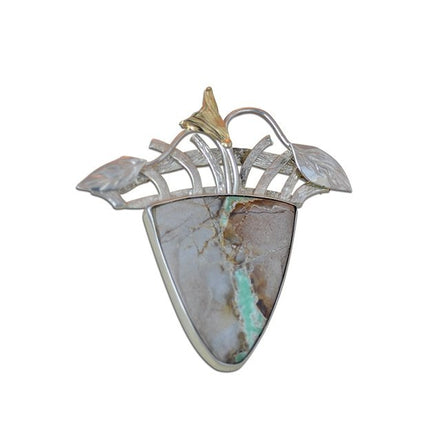 Original Pin/Pendant: Variscite - SS/14K