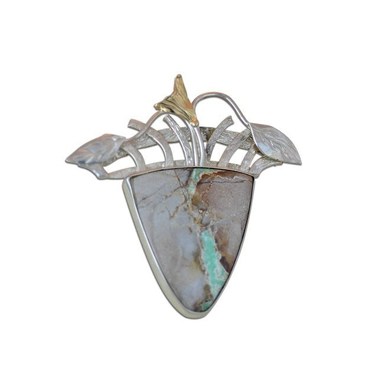 Original Pin/Pendant: Variscite - SS/14K