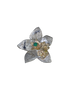 Flowers with Opal Doublet Pin/Pendant - Sterling / 14K