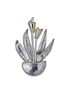 Potted Plant Pin/Pendant: Sterling/14K