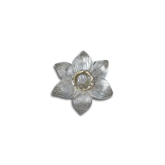 Daffodil Pin/Pendant: MD - SS/14K