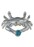 Crab Pin/Pendant - Sterling Silver w/ Opal Triplet