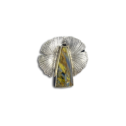 Pietersite Pin/Pendant: SS/14K bezel