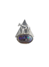 Horse on Triangle with Boulder Opal Pin/Pendant - SS/14K bezel