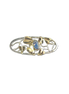 Opal Doublet Neckslide w/ Flowers and Leaves: Sterling/14K