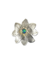 Flower Necklace - SS/14K bezel + stamen w/ Opal Triplet