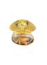 Fox Head Pendant 14K/Rutilated Quartz