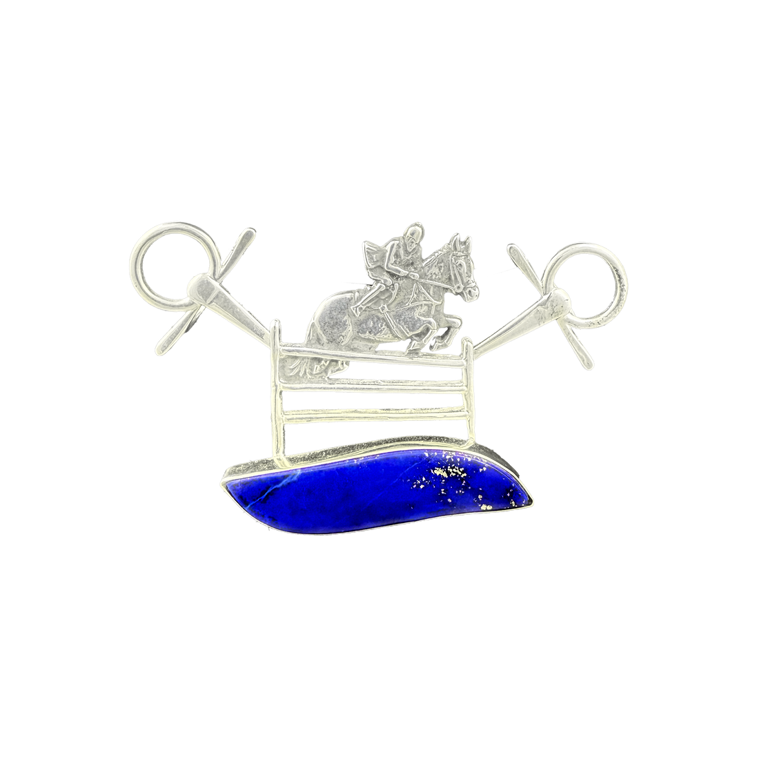 Show Jumper Horse - Neckslide: SS/14K + Lapis