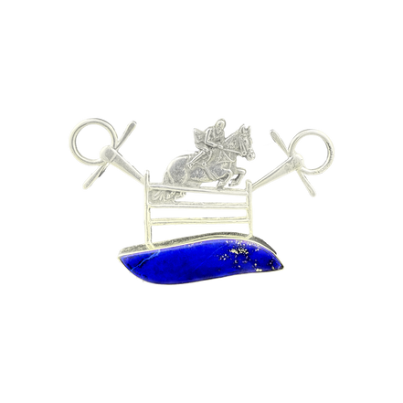 Show Jumper Horse - Neckslide: SS/14K + Lapis