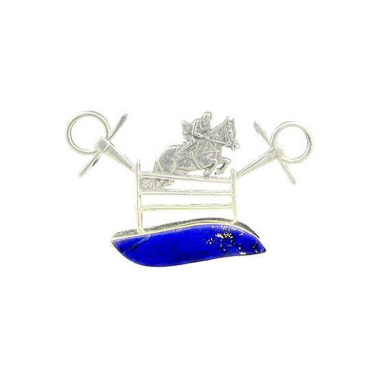 Show Jumper Horse - Neckslide: SS/14K + Lapis