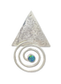 Spiral with Patterned Triangle Pin/Pendant - LG