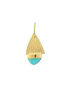 Gem Silica on Triangle Pendant: 14K