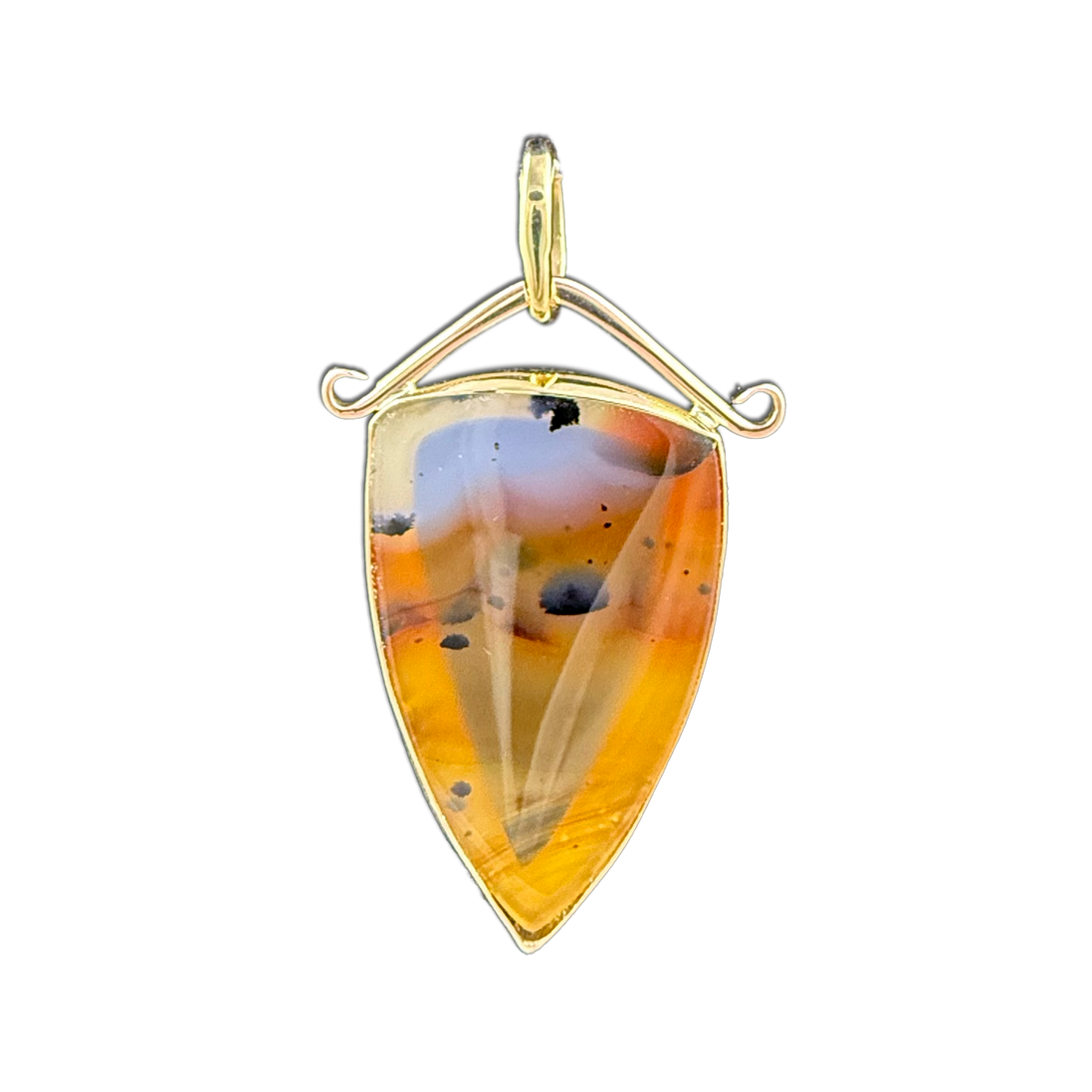 Agate Necklace:  - 14K