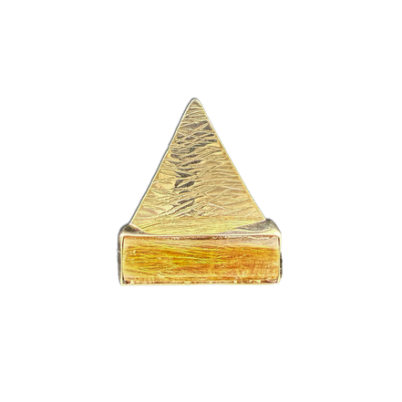 Rutilated Quartz Pyramid Necklace:  - 14k