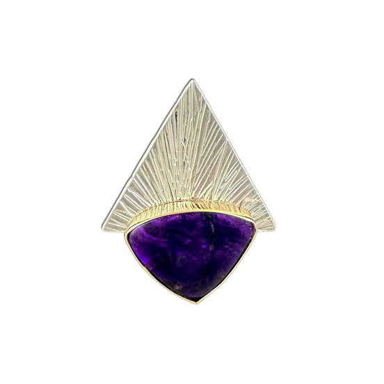 Sugilite Necklace - Sterling/14K bezel
