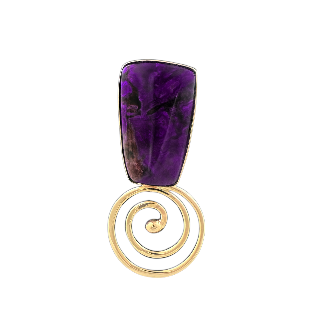 Sugilite Spiral Necklace in 14K