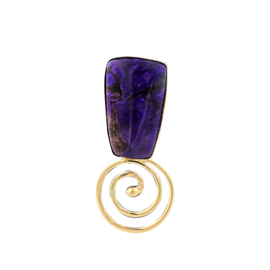 Sugilite Spiral Necklace - 14K