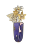 Agate with Flowers Pin/Pendant: SS/14K