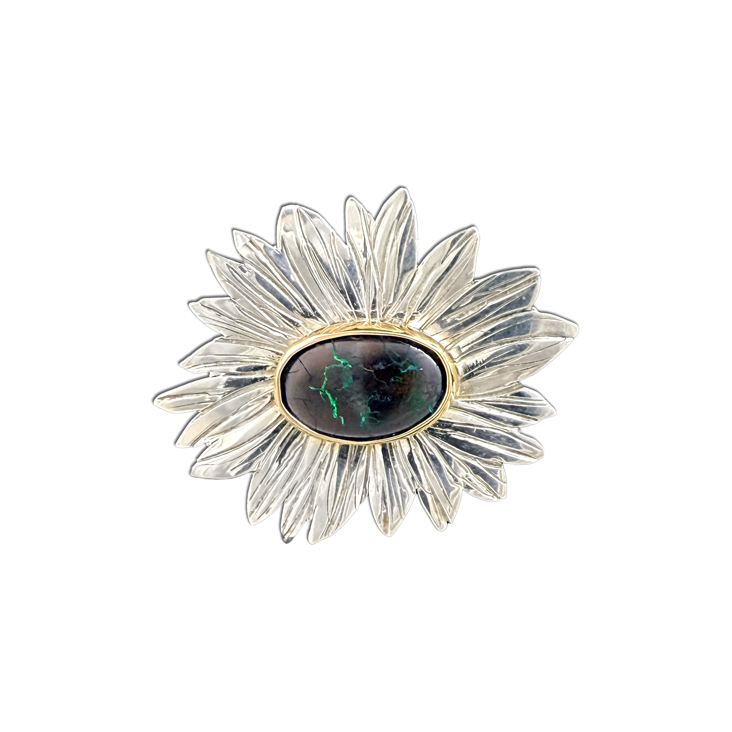 Power Flower Boulder Opal Pendant - SS/14K Bezel – Courtney Design
