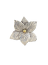 Flower Pin/Pendant: Sterling/14k Center