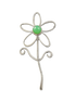 Flower Power with Chrysoprase Pin/Pendant: Sterling