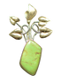 Gaspeite Pin/Pendant - 14K/SS