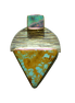 Turquoise/Boulder Opal Pin/Pendant - SS/14K
