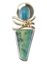 Boulder Opal/Opal Mosaic Pin/Pendant - SS/14K