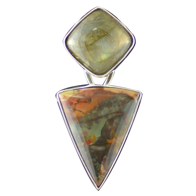 Original Pin/Pendant - SS - Labradorite/Jasper