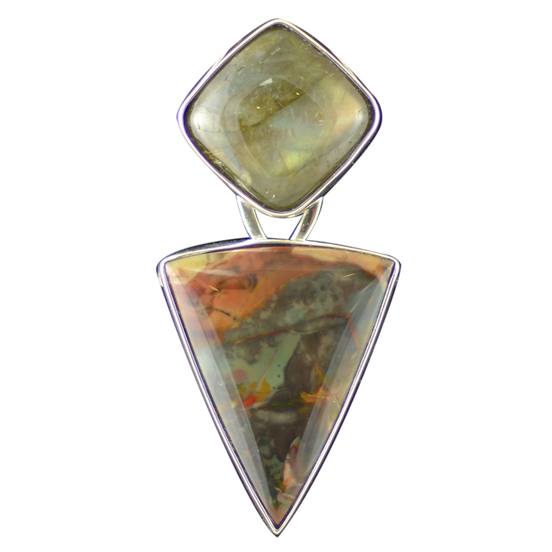 Original Pin/Pendant - SS - Labradorite/Jasper