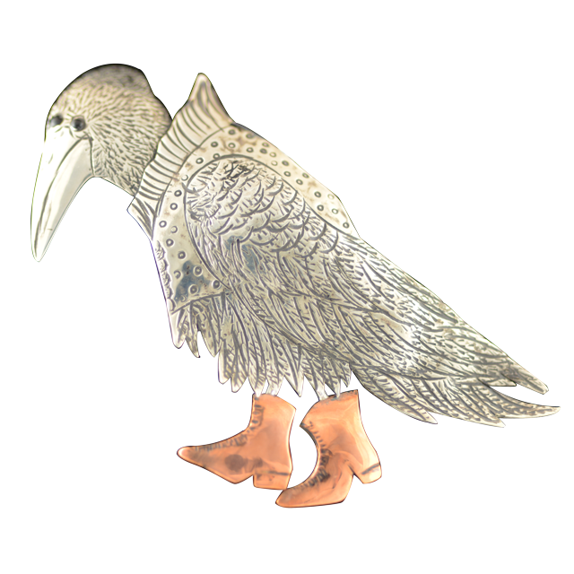 Original Pin/Pendant Lg Raven - SS/B/C