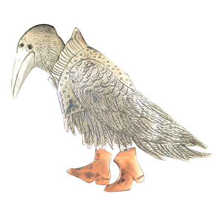 Original Pin/Pendant Lg Raven - SS/B/C