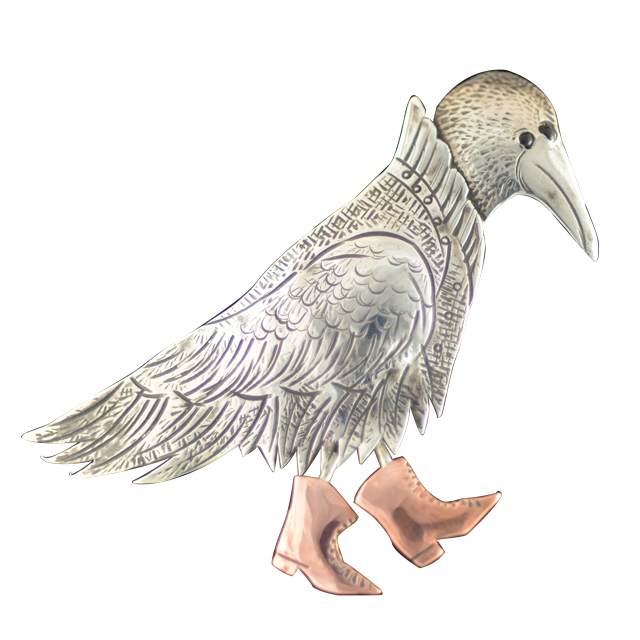 Original Pin/Pendant Sm Raven - SS/B/C