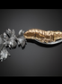 Original Pin/Pendant: Black Swallowtail Caterpillar Eating Parsley - Sterling/14k