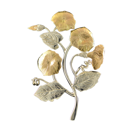 Original Pin/Pendant Morning Glories - 14k/SS