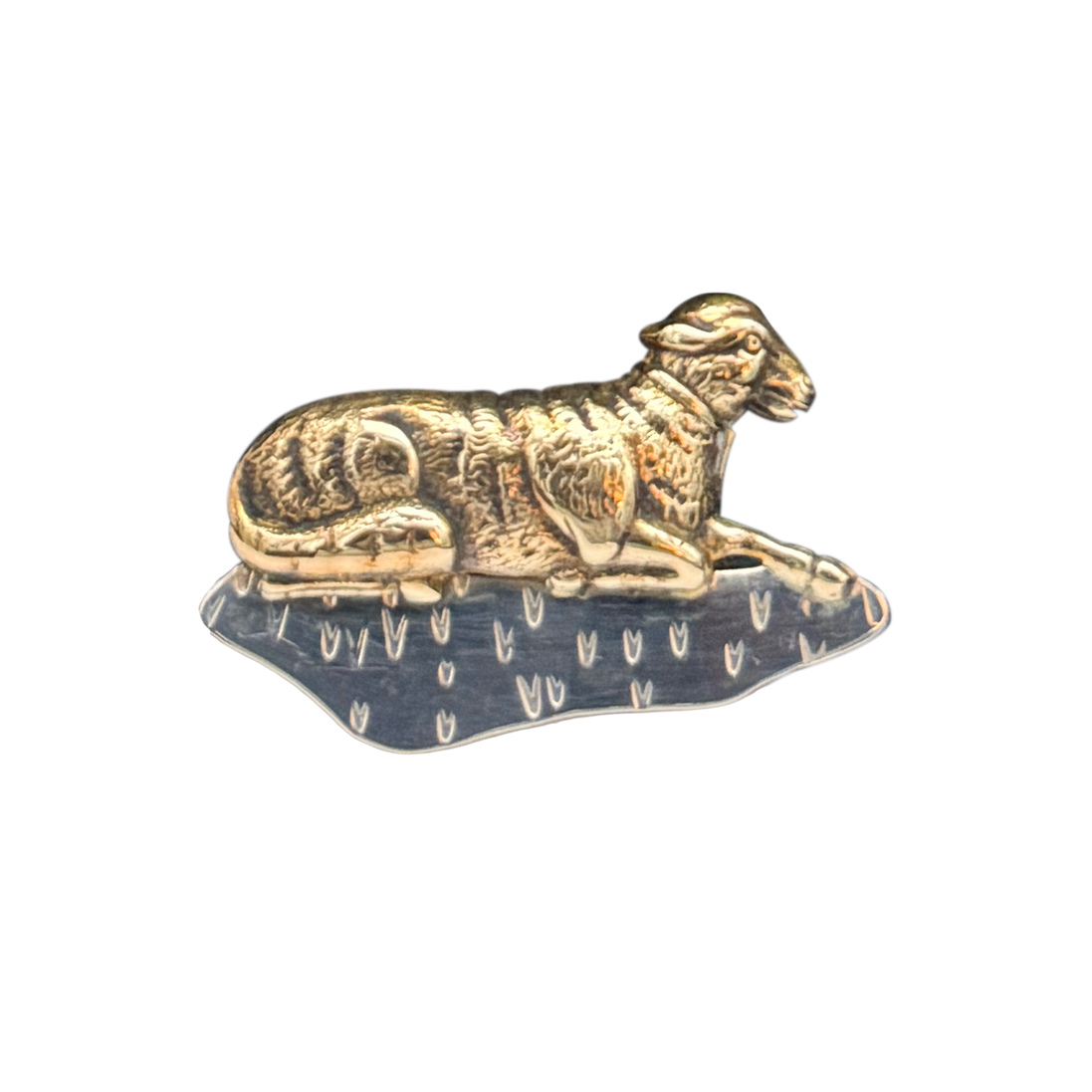 Sheep on Ground Pin or Pendant